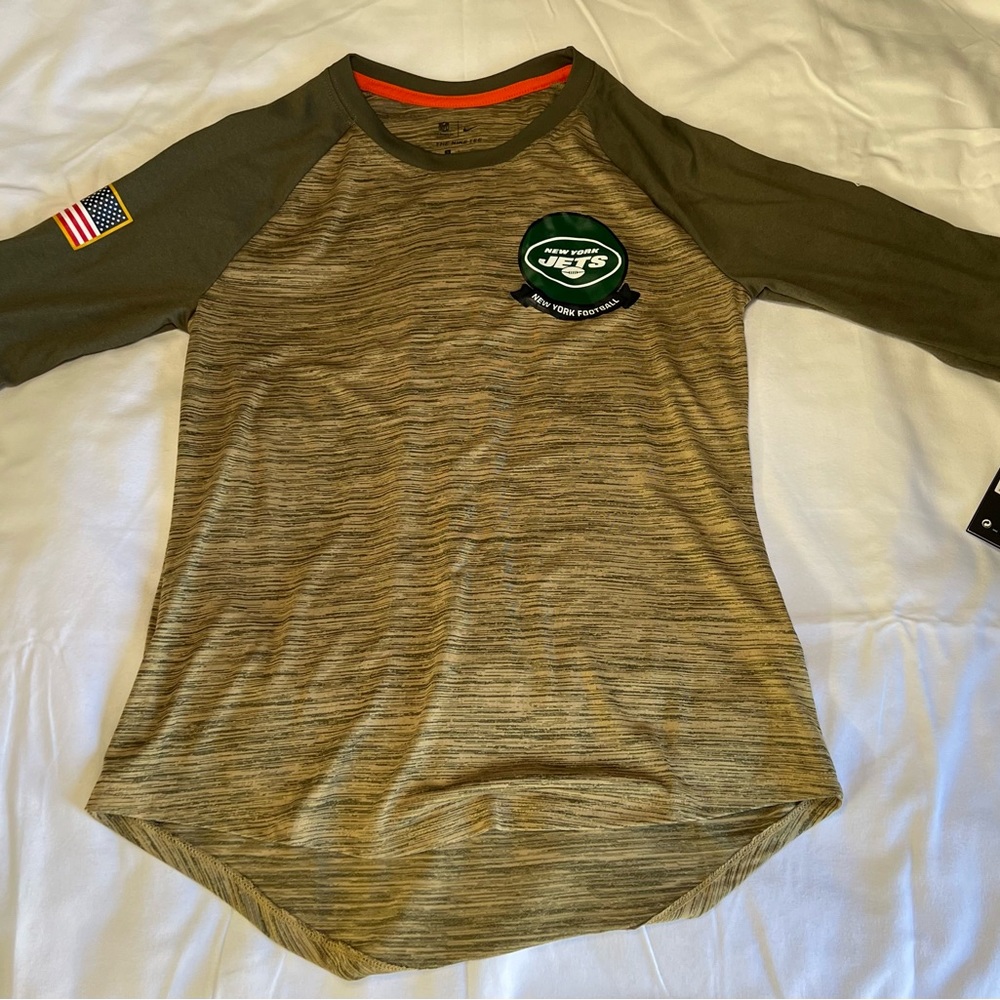 Nike Ladies Camo 3/4 Dri fit - NFL New York Jets Shirt